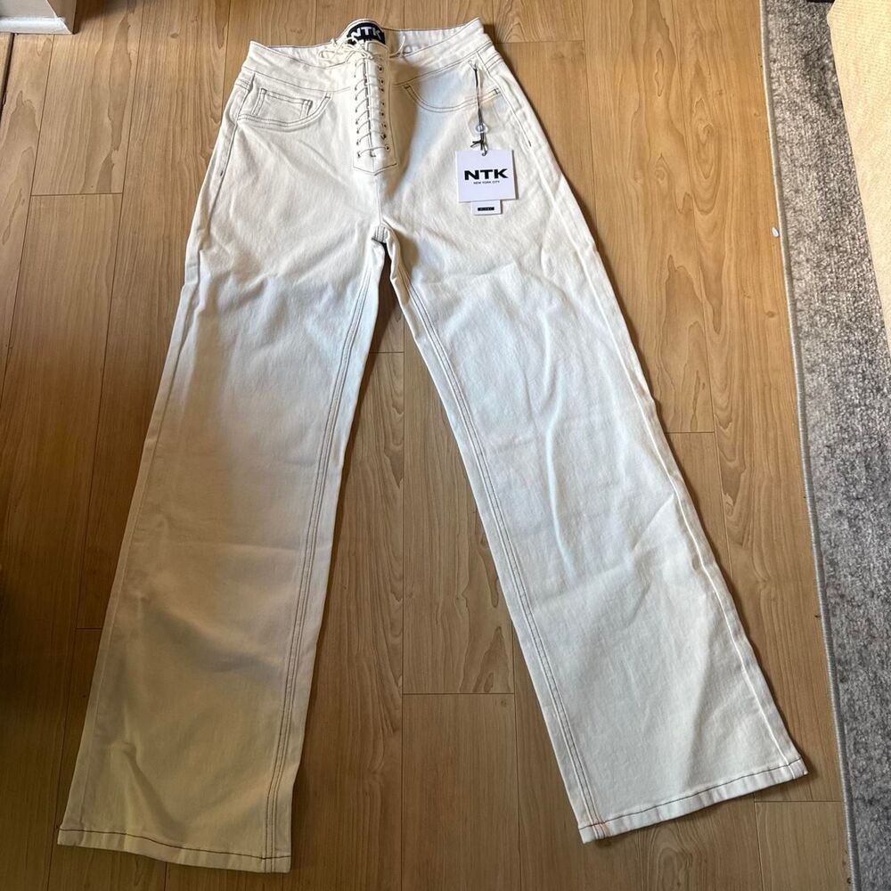 NTK Mikey Jean cream & white jeans #ntk #denim